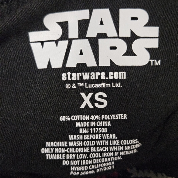 NWT Darth Vader / The Dark Side SS size XS - Picture 5 of 5